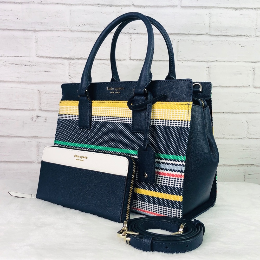 2PCS Kate Spade Medium Cameron Satchel Wallet Set - Picture 2 of 8